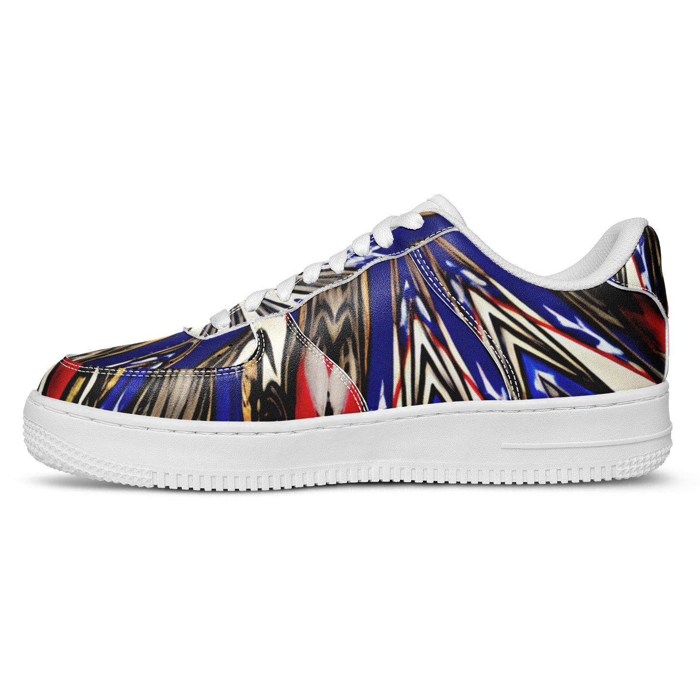 Men's Starburst Patriotic Colors Pattern All-Over-Print Core Low Shoes