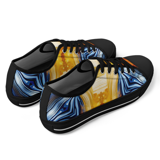 Women’s Bright Orange & Blue Abstract All Over Print Urban Peak Low Shoes