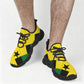 Men's Red Yellow Green and Black Stars Pattern All Over Print Twisted Sole Sneakers