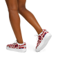 Women's Red Geometric Kaleidoscope Core Low Shoes
