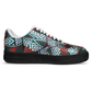 Men's Red & Teal Aztec Geo Pattern All-Over Print Core Low Shoes
