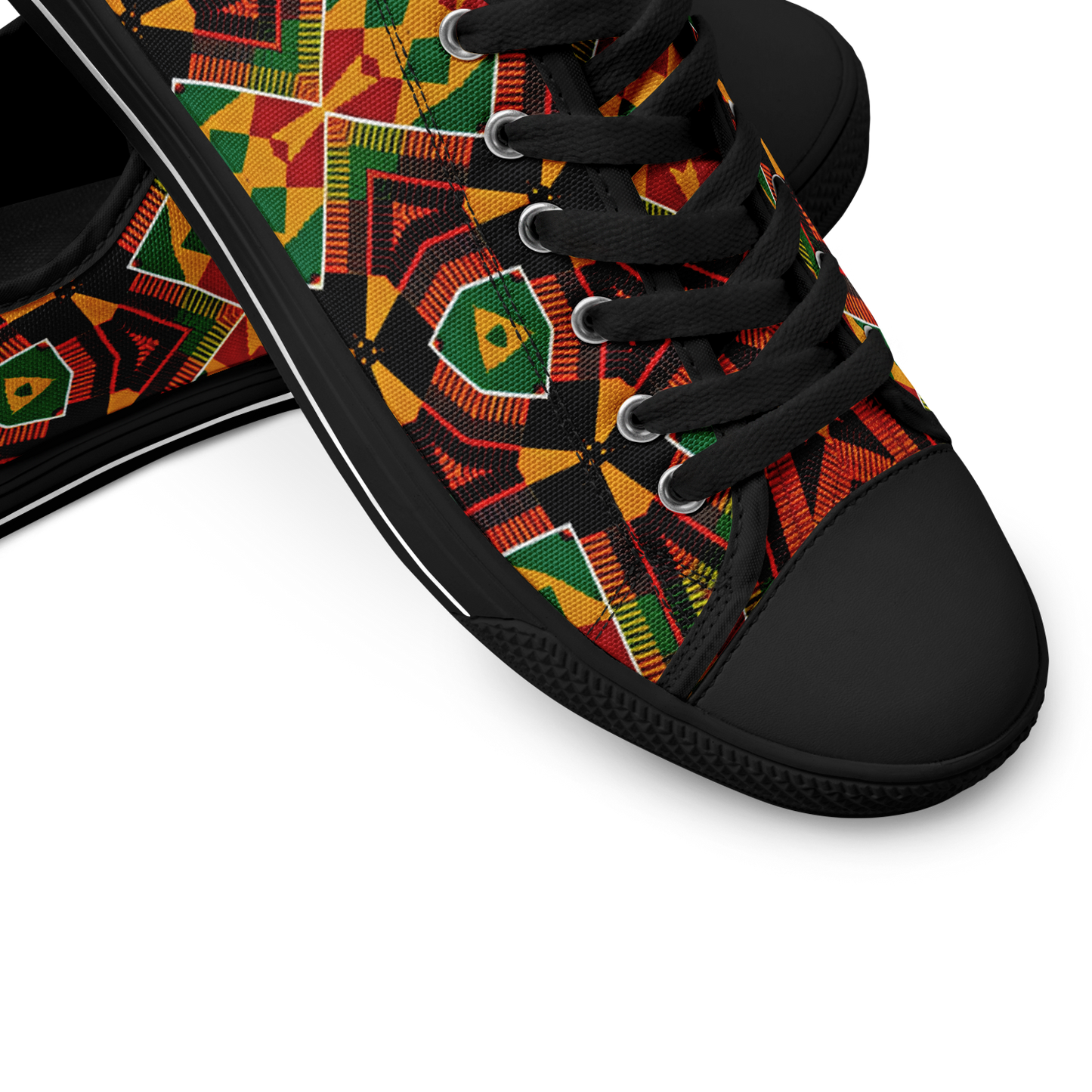 Men's African Kente Geometric Star Pattern All-Over Print Urban Peak Low Shoes