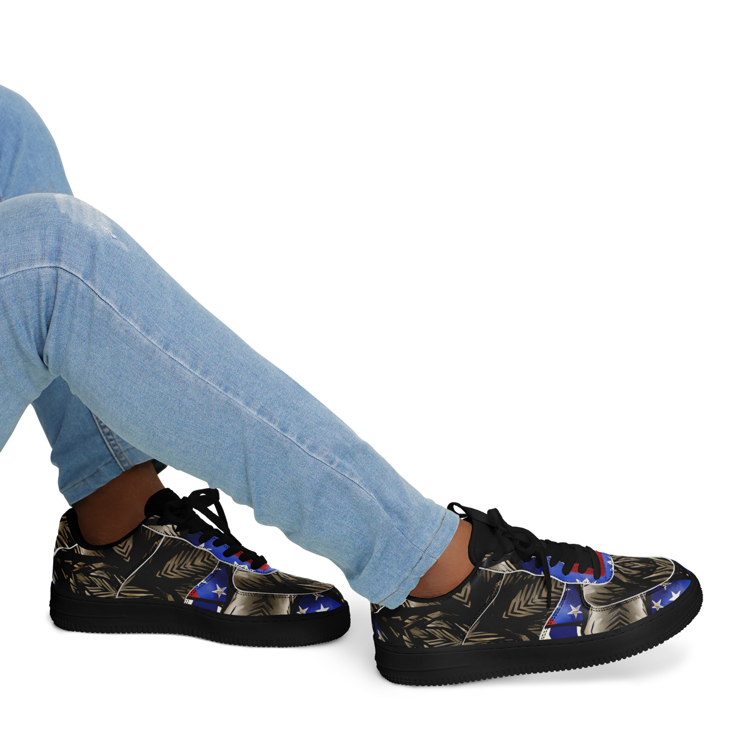 Men's Patriotic Kaleidoscope Pattern All-Over Print Core Low Shoes