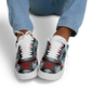 Men's Red & Teal Aztec Geo Pattern All-Over Print Core Low Shoes