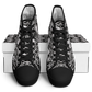 Women’s Black Intricate Silver Chain Tattoo Pattern High Urban Peak High Top Shoes