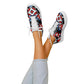 Women's Red White Blue Geometric Pattern All-Over Print Core Low Shoes