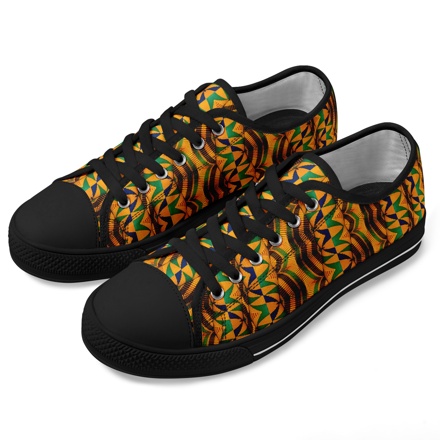Men's African Kente Geometric Pattern All-Over Print Urban Peak Low Shoes