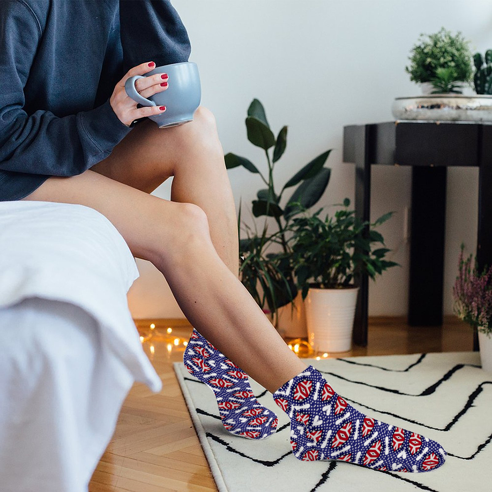 Women's Custom Unisex Polyester Thick Socks