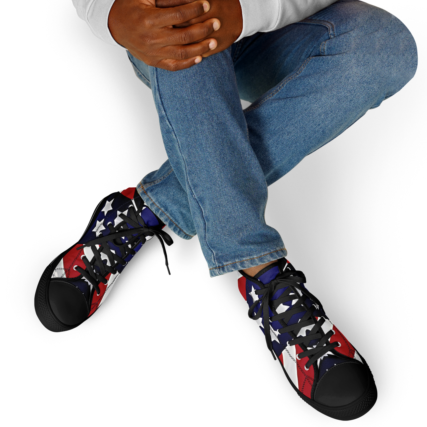 Men's Patriotic Star Flag Urban Peak High Top Shoes
