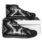 Men's Black & White Kaleidoscope Pattern All Over Print Urban Peak High Top Shoes