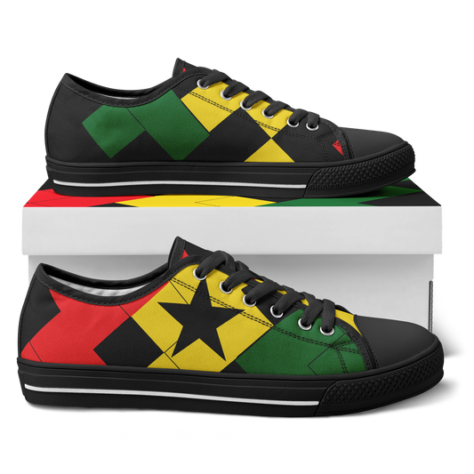 Women's Red Yellow Green and Black Stars Urban Peak Low Shoes