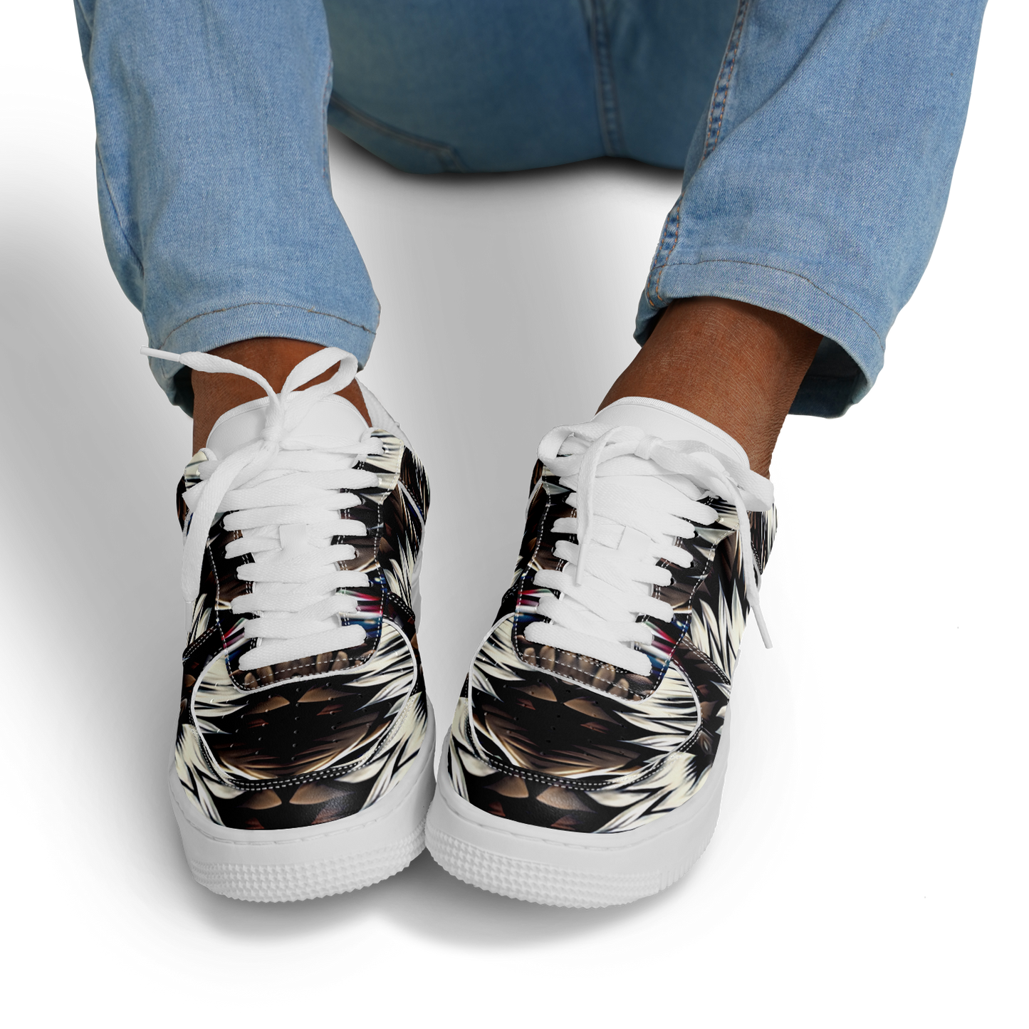 Men's  Patriotic Stars & Stripes Pattern All Over Print Core Low Shoes