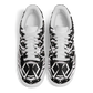Women’s Black Intricate Silver Chain Tattoo Pattern High Core Low Shoes