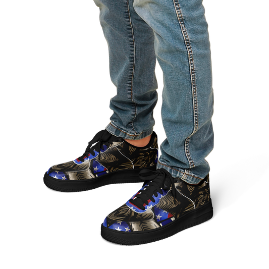 Men's Patriotic Kaleidoscope Pattern All-Over Print Core Low Shoes