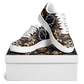Women's Geometric Kaleidoscope Brown Pattern All Over Print Core Low Shoes