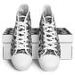 Women’s Black Intricate Silver Chain Tattoo Pattern High Urban Peak High Top Shoes
