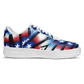 Men's Red White Blue Geometric Pattern All-Over Print Core Low Shoes