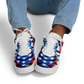 Men's Red White Blue Geometric Pattern All-Over Print Core Low Shoes
