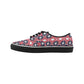Men's Patriotic Red White Blue Geometric Classic Canvas Low Top Shoes