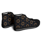Men's Geometric Floral Pattern in Black & Brown Urban Peak High Top Shoes