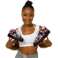 Women's Red White Blue Geometric Pattern All-Over Print Core Low Shoes