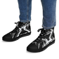 Men's Black & White Kaleidoscope Pattern All Over Print Urban Peak High Top Shoes