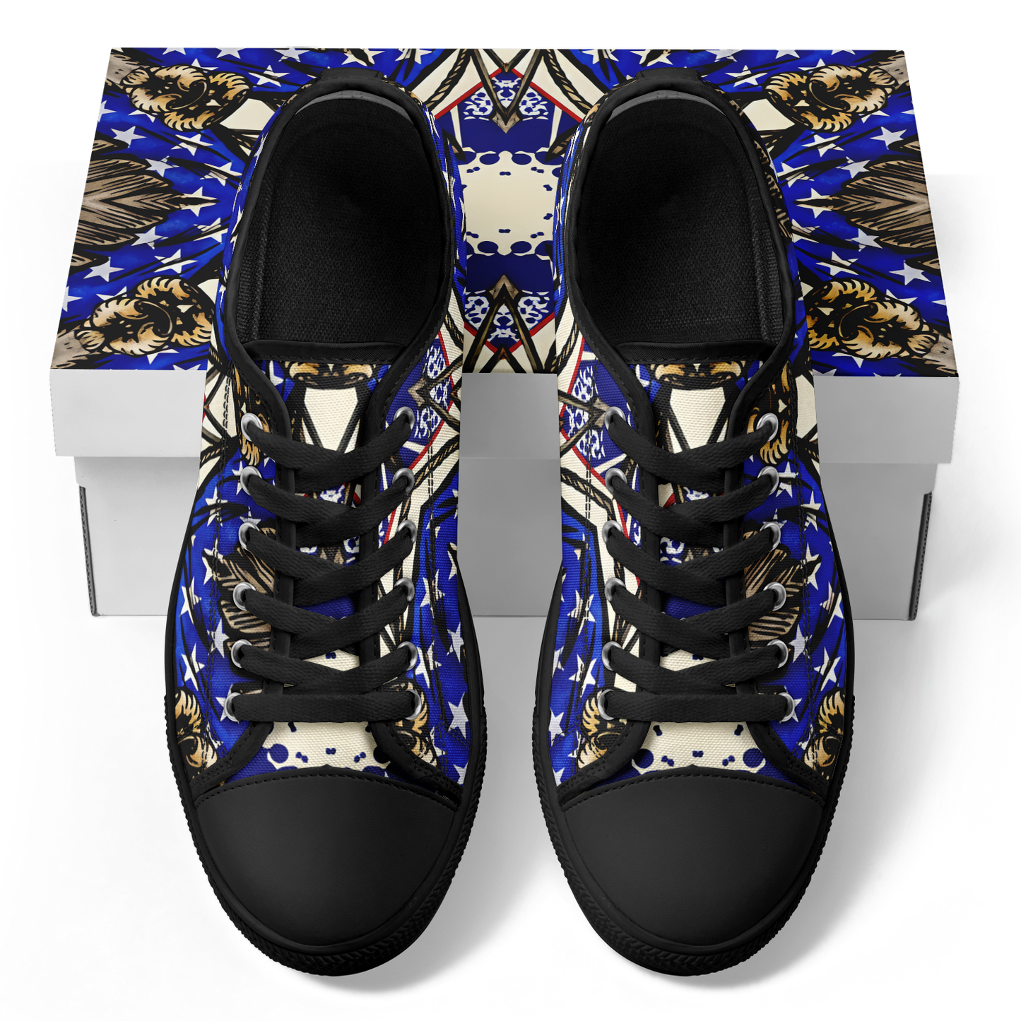 Men's Kaleidoscope Star Pattern All-Over Print Urban Peak Low Shoes