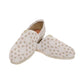 Women's Beige Floral Mandala Pattern Classic Canvas Slip-On