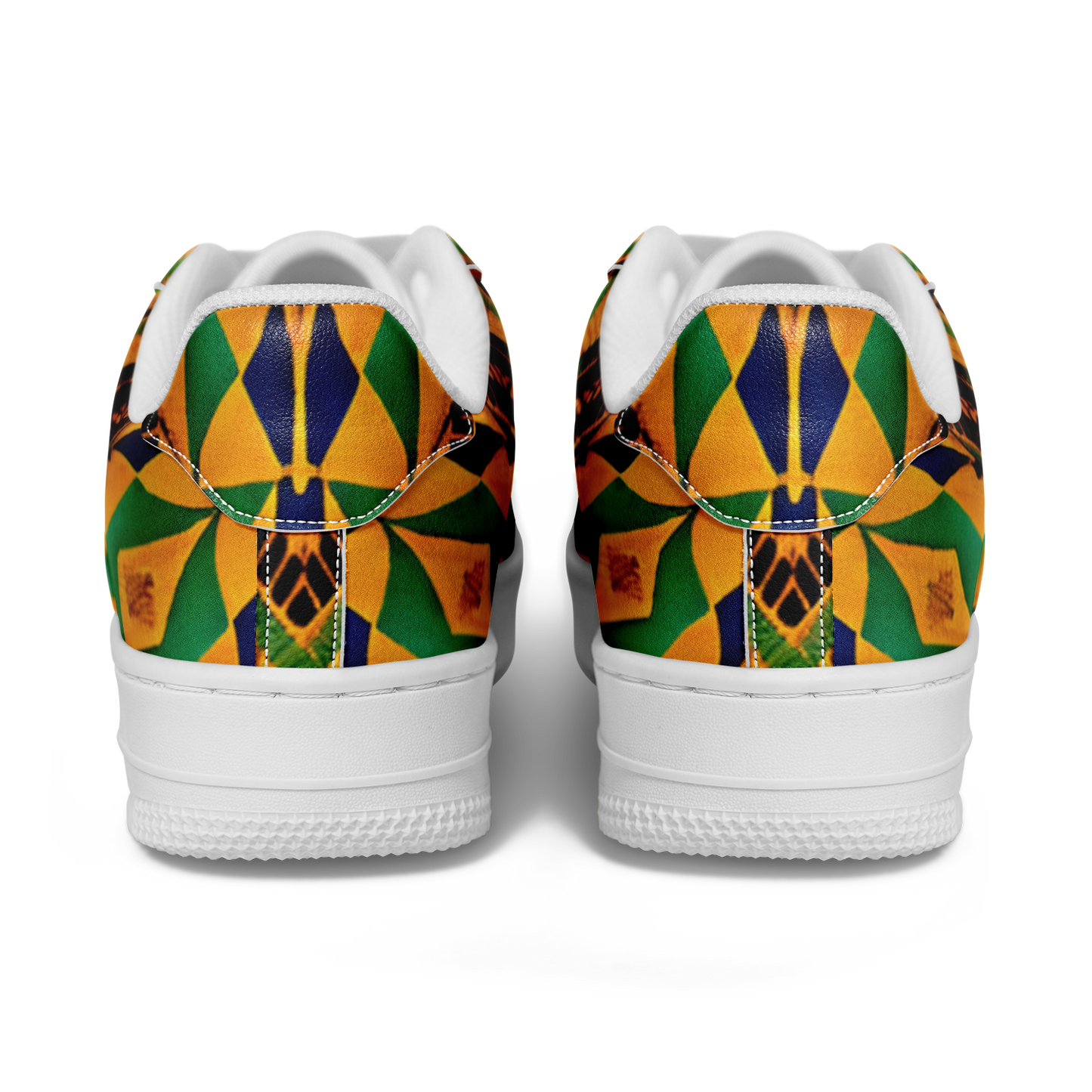 Men's Bold African Kente Inspired Pattern All-Over Print Core Low Shoes