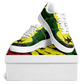 Women's Red Yellow Green and Black Stars Pattern All Over Print Urban Peak High Top Shoes