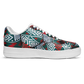 Women's Red & Teal Aztec Geo Pattern All-Over Print Core Low Shoes
