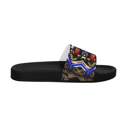 Women's Patriotic Kaleidoscope Pattern All-Over Print Slide Sandals